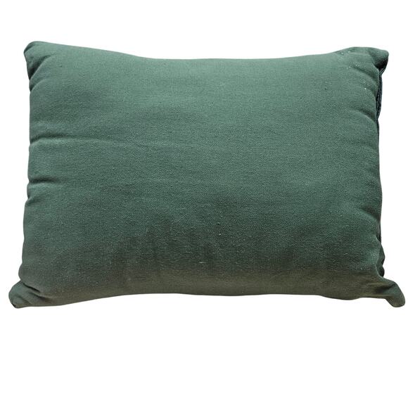 VTG Christmas Needlepoint Decorative Throw Pillow Peace Joy Noel Cheer 16.5"x11" - Picture 5 of 7